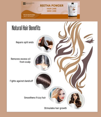Organic Reetha/Aritha/Soap Nut Powder for Hair and Natural Laundry