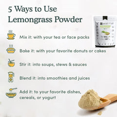 Lemon Grass Powder Face, Skin And Hair Packs - High In Nutrients, Minerals And Vitamines, Superfood!