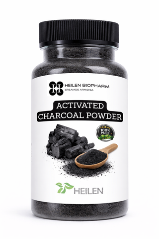 Heilen Biopharm Activated Charcoal Powder for Face packs, teeth whitening etc.
