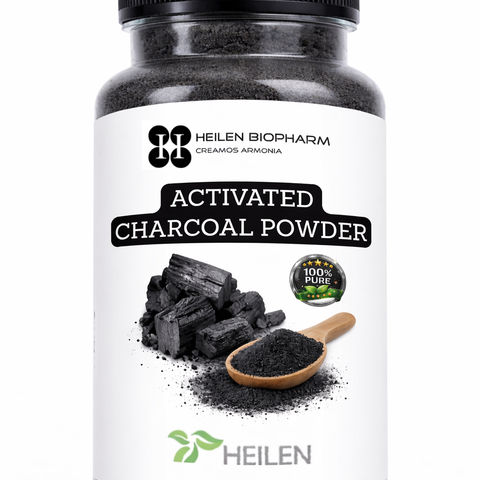 Heilen Biopharm Activated Charcoal Powder for Face packs, teeth whitening etc.
