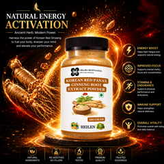 HEILEN BIOPHARM Korean Red Ginseng Extract Powder | Panax Ginseng | Pure & Natural | Food Grade | No Preservatives