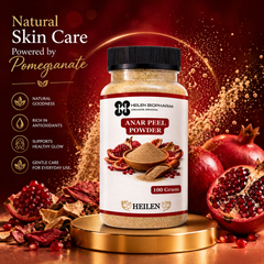 Heilen Biopharm Anar/Pomegranate Peel Powder | Punica Granatum | For Skin Health & Detox | Natural Herbal Supplement – No Preservatives