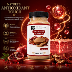 Heilen Biopharm Anar/Pomegranate Peel Powder | Punica Granatum | For Skin Health & Detox | Natural Herbal Supplement – No Preservatives