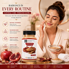 Heilen Biopharm Anar/Pomegranate Peel Powder | Punica Granatum | For Skin Health & Detox | Natural Herbal Supplement – No Preservatives