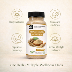 Heilen Biopharm Anantmool (Hemidesmus indicus) Root Powder – Energy & Detox Support | 100% Pure Ayurvedic Herb | Non‑GMO, Vegan, No Additives