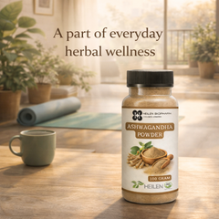 Heilen Biopharm Ashwagandha Powder | Withania Somnifera | Indian Ginseng | For Energy, Stress & Hormonal Balance | Natural Herbal Supplement – No Preservatives