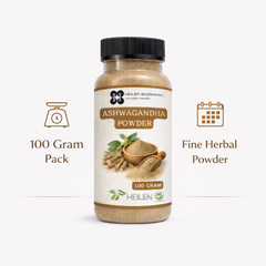 Heilen Biopharm Ashwagandha Powder | Withania Somnifera | Indian Ginseng | For Energy, Stress & Hormonal Balance | Natural Herbal Supplement – No Preservatives