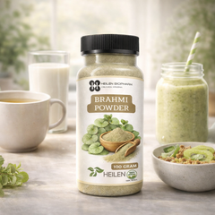 Heilen Biopharm Brahmi Powder | Bacopa Monnieri | For Memory, Focus, Hair & Scalp Health | Food-Grade Herbal Supplement – No Additives
