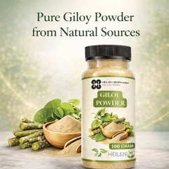 Heilen Biopharm Giloy Powder – For Immunity & Detox Support | Tinospora Cordifolia | Natural Antioxidant | Plant-Based Herbal Supplement – No Preservatives