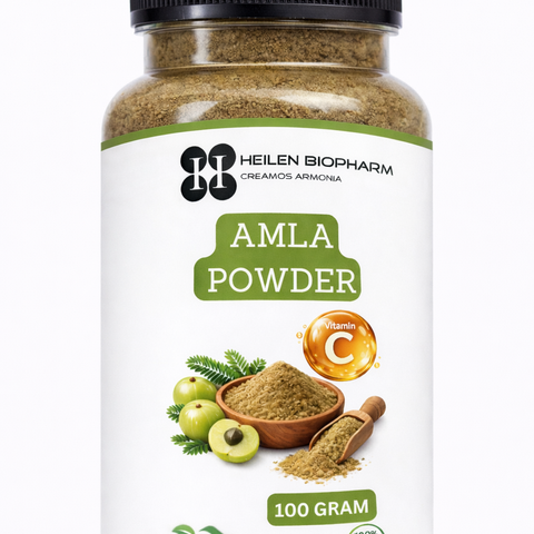 Heilen Biopharm Amla Powder for Skin & Hair Care | Food Grade | Ayurvedic Herbal Powder | Natural Vitamin C Rich | Sulphate & Preservative Free