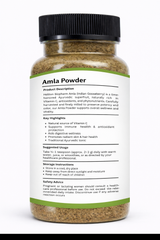 Heilen Biopharm Amla Powder for Skin & Hair Care | Food Grade | Ayurvedic Herbal Powder | Natural Vitamin C Rich | Sulphate & Preservative Free