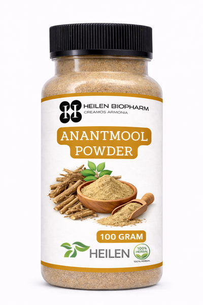 Heilen Biopharm Anantmool (Hemidesmus indicus) Root Powder – Energy & Detox Support | 100% Pure Ayurvedic Herb | Non‑GMO, Vegan, No Additives
