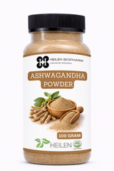 Heilen Biopharm Ashwagandha Powder | Withania Somnifera | Indian Ginseng | For Energy, Stress & Hormonal Balance | Natural Herbal Supplement – No Preservatives