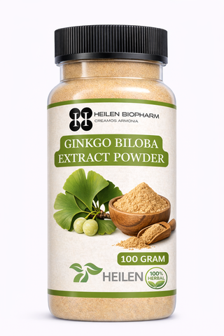 Heilen Biopharm Ginkgo Biloba Extract Powder | For Energy, Focus & Brain Health | 100% Natural Herbal Supplement