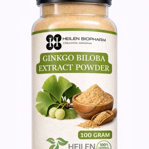 Heilen Biopharm Ginkgo Biloba Extract Powder | For Energy, Focus & Brain Health | 100% Natural Herbal Supplement
