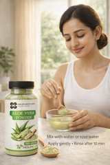 Heilen Biopharm Aloe Vera Leaf Powder – 100% Pure & Natural | For Hair, Skin & Wellness | Sealed Food-Grade Container