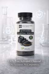 Heilen Biopharm Activated Charcoal Powder for Face packs, teeth whitening etc.