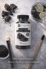 Heilen Biopharm Activated Charcoal Powder for Face packs, teeth whitening etc.