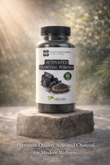 Heilen Biopharm Activated Charcoal Powder for Face packs, teeth whitening etc.