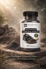 Heilen Biopharm Activated Charcoal Powder for Face packs, teeth whitening etc.