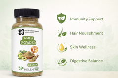 Heilen Biopharm Amla Powder for Skin & Hair Care | Food Grade | Ayurvedic Herbal Powder | Natural Vitamin C Rich | Sulphate & Preservative Free