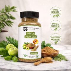 Heilen Biopharm Amla Powder for Skin & Hair Care | Food Grade | Ayurvedic Herbal Powder | Natural Vitamin C Rich | Sulphate & Preservative Free