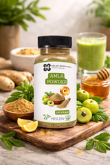 Heilen Biopharm Amla Powder for Skin & Hair Care | Food Grade | Ayurvedic Herbal Powder | Natural Vitamin C Rich | Sulphate & Preservative Free