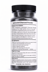 Heilen Biopharm Activated Charcoal Powder for Face packs, teeth whitening etc.