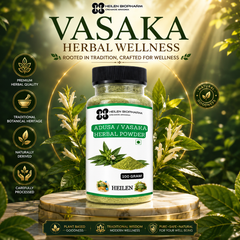 Heilen Biopharm Adusa Leaves Powder | Vasaka (Malabar Nut) | Herbal Supplement for Respiratory & Immune Support | No Preservatives