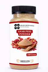 Heilen Biopharm Anar/Pomegranate Peel Powder | Punica Granatum | For Skin Health & Detox | Natural Herbal Supplement – No Preservatives
