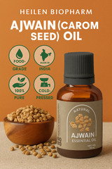 Heilen Biopharm Ajwain Essential Oil (15 ml) | 100% Pure & Natural Edible Food Grade | For Cooking, Digestion & Aromatherapy
