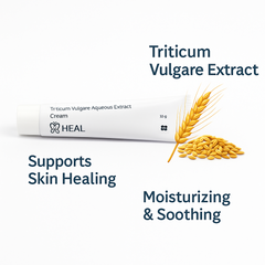 H HEAL Triticum Vulgare Aqueous Extract Cream | 32 g | For Skin Healing, Cuts, Burns & Irritation | Soothing & Moisturizing | Dermatologically Tested