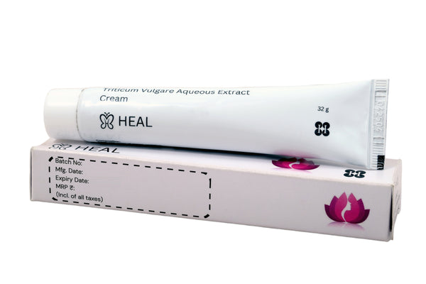 H HEAL Triticum Vulgare Aqueous Extract Cream | 32 g | For Skin Healing, Cuts, Burns & Irritation | Soothing & Moisturizing | Dermatologically Tested