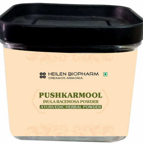 Heilen Biopharm Pushkarmool Herbal powder (Inula Racemosa) Kashmira/Poushkara/Puskara mula/Sugandhikam