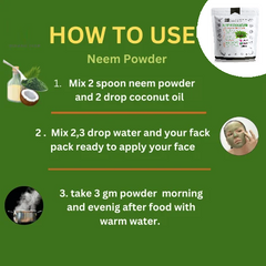 Neem Powder (Azadirachta indica) Anti-Dandruff Hair DIY Packs & Anti-Acne Face Packs