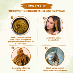 Orange Peel Powder for Face, Skin & Hair Packs - 100% Natural Food Grade