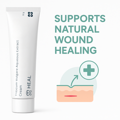 H HEAL Triticum Vulgare Aqueous Extract Cream | 32 g | For Skin Healing, Cuts, Burns & Irritation | Soothing & Moisturizing | Dermatologically Tested