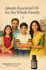 Heilen Biopharm Ajwain Essential Oil (15 ml) | 100% Pure & Natural Edible Food Grade | For Cooking, Digestion & Aromatherapy