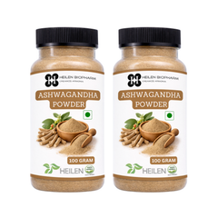 Heilen Biopharm Ashwagandha Powder | Withania Somnifera | Indian Ginseng | For Energy, Stress & Hormonal Balance | Natural Herbal Supplement – No Preservatives
