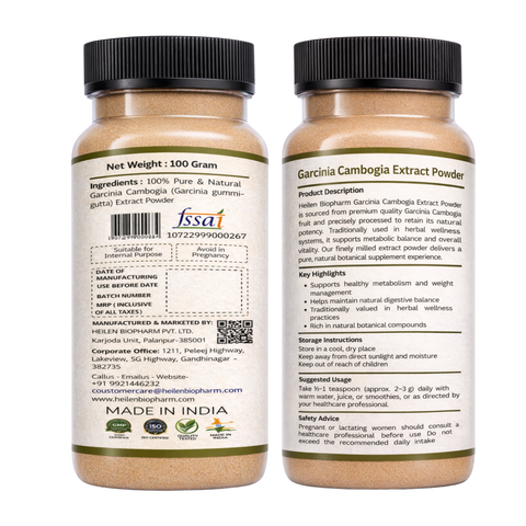 Heilen Biopharm Garcinia Cambogia Extract Powder | 60% HCA | Supports Metabolism & Appetite Control | 100% Pure & Natural