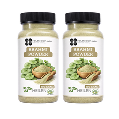 Heilen Biopharm Brahmi Powder | Bacopa Monnieri | For Memory, Focus, Hair & Scalp Health | Food-Grade Herbal Supplement – No Additives
