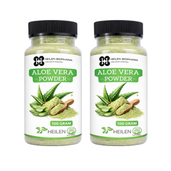 Heilen Biopharm Aloe Vera Leaf Powder – 100% Pure & Natural | For Hair, Skin & Wellness | Sealed Food-Grade Container