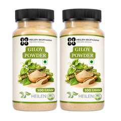 Heilen Biopharm Giloy Powder – For Immunity & Detox Support | Tinospora Cordifolia | Natural Antioxidant | Plant-Based Herbal Supplement – No Preservatives