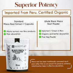 Organic Peruvian Black Maca Root Powder