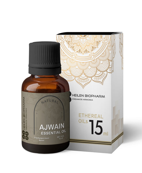 Heilen Biopharm Ajwain Essential Oil (15 ml) | 100% Pure & Natural Edible Food Grade | For Cooking, Digestion & Aromatherapy