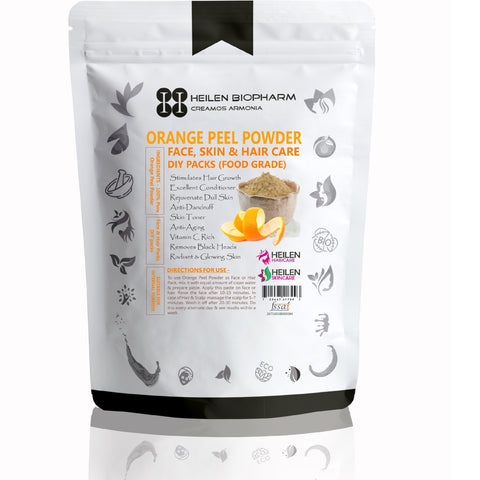 Orange Peel Powder for Face, Skin & Hair Packs - 100% Natural Food Grade