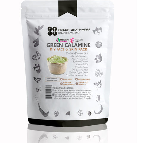 Green Calamine Powder (Zinc Oxide, Moringa, Neem & Senna)