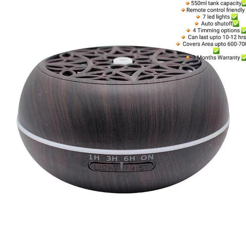 Electric Oil Aroma Diffuser for Home Fragrance with 7 Mood Changing LED Lights, Bluetooth available, 550ml